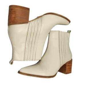 Stivali New York Ankle Boots Womens US Size 9 Tan Brown Pointed Toe Block Heel